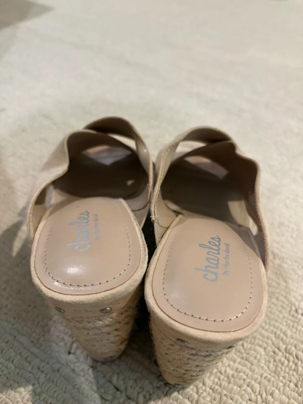 Nude wedge espadrille
